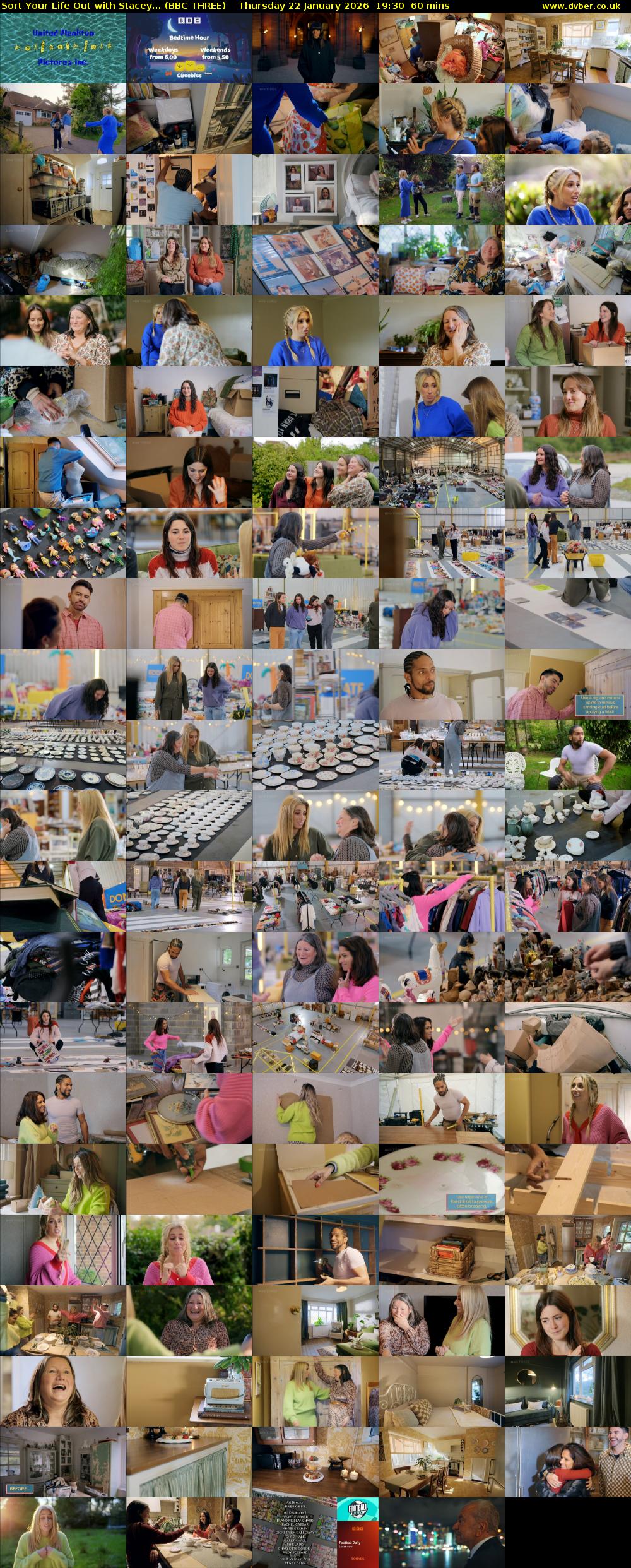 Sort Your Life Out with Stacey... (BBC THREE) Thursday 22 January 2026 19:30 - 20:30