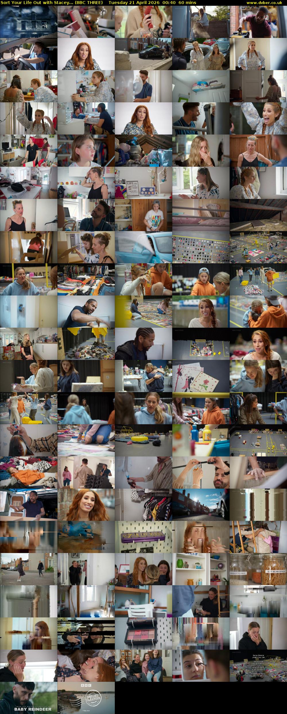 Sort Your Life Out with Stacey... (BBC THREE) Tuesday 21 April 2026 00:40 - 01:40
