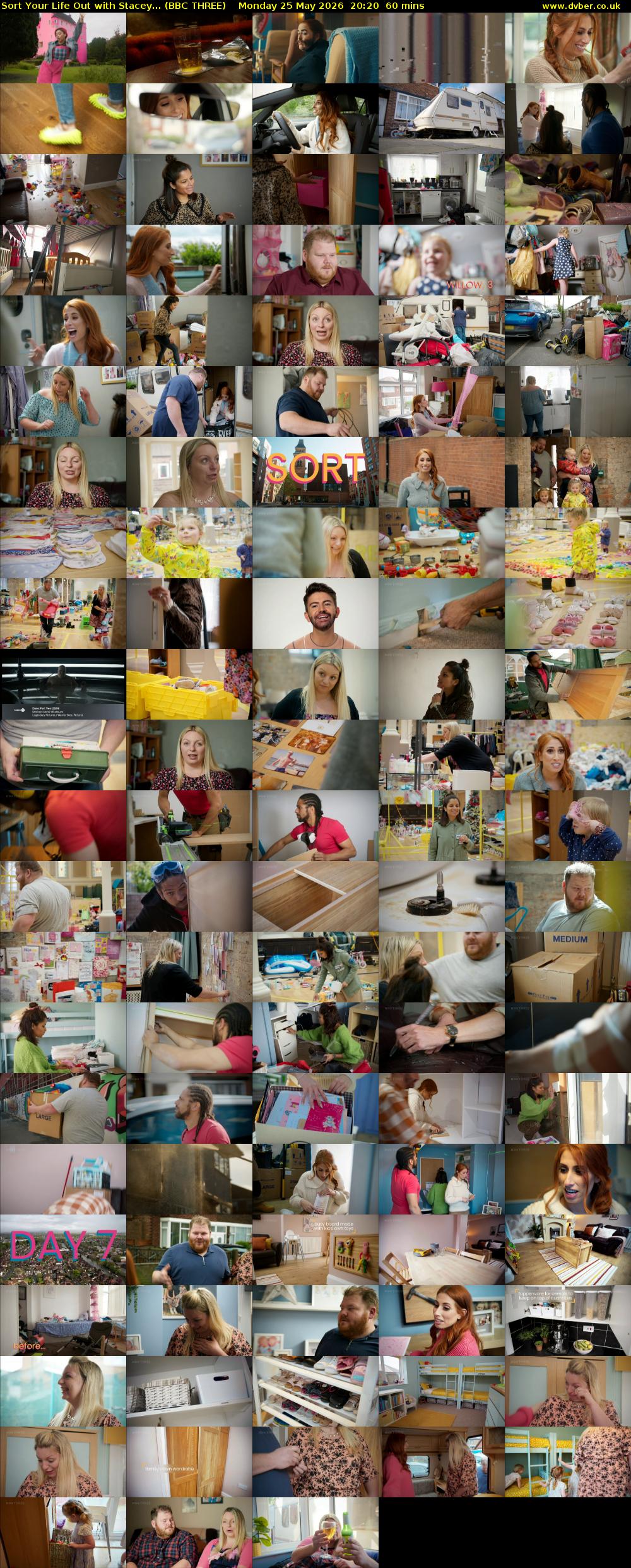 Sort Your Life Out with Stacey... (BBC THREE) Monday 25 May 2026 20:20 - 21:20