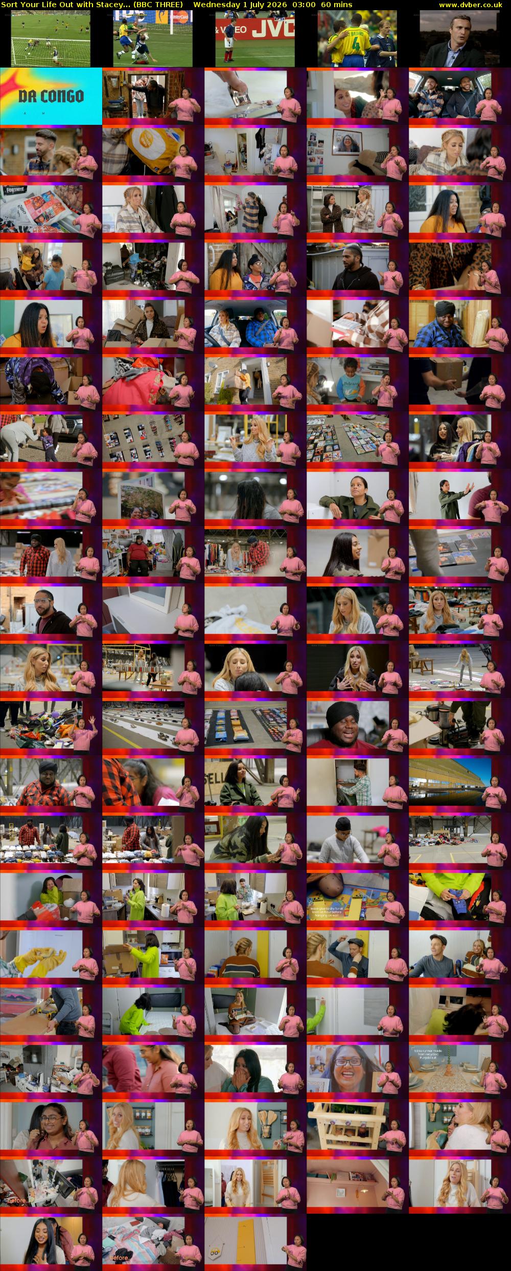 Sort Your Life Out with Stacey... (BBC THREE) Wednesday 1 July 2026 03:00 - 04:00