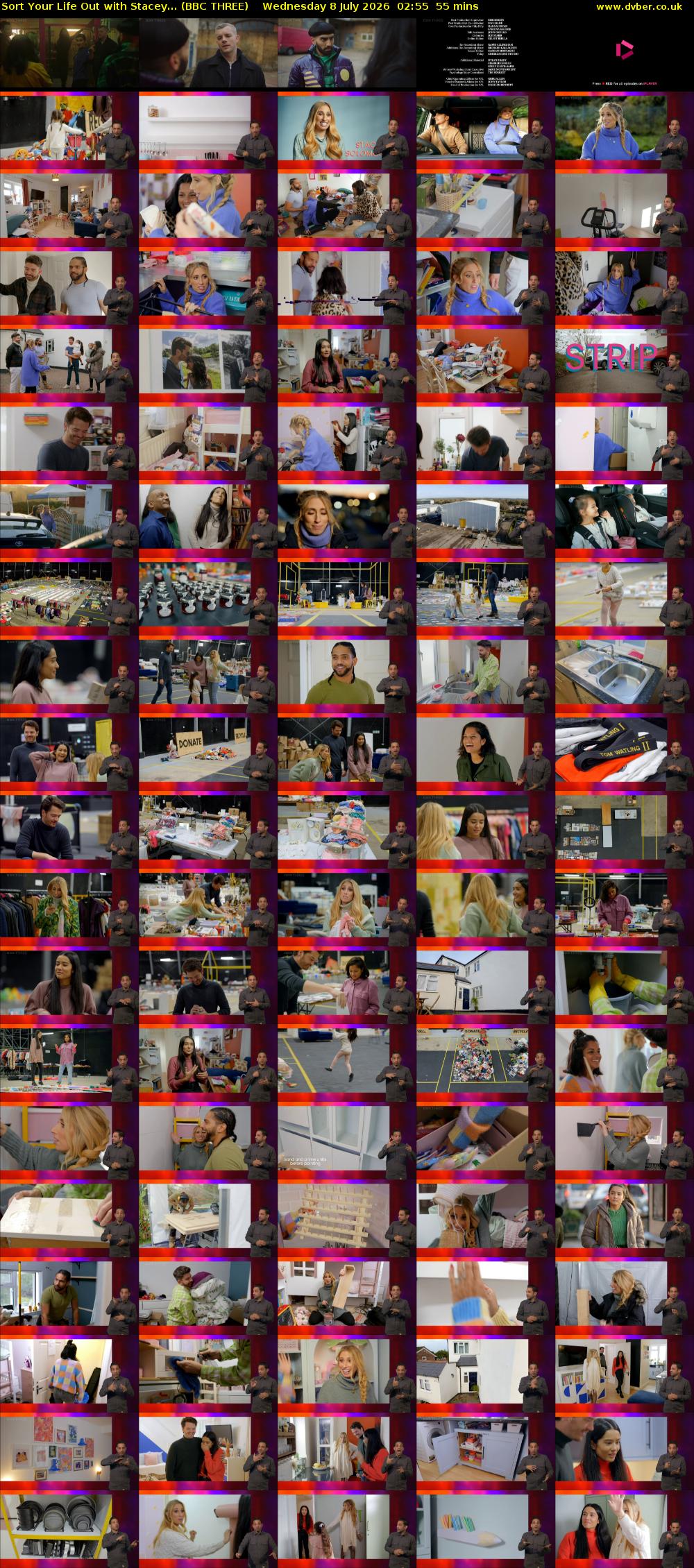 Sort Your Life Out with Stacey... (BBC THREE) Wednesday 8 July 2026 02:55 - 03:50