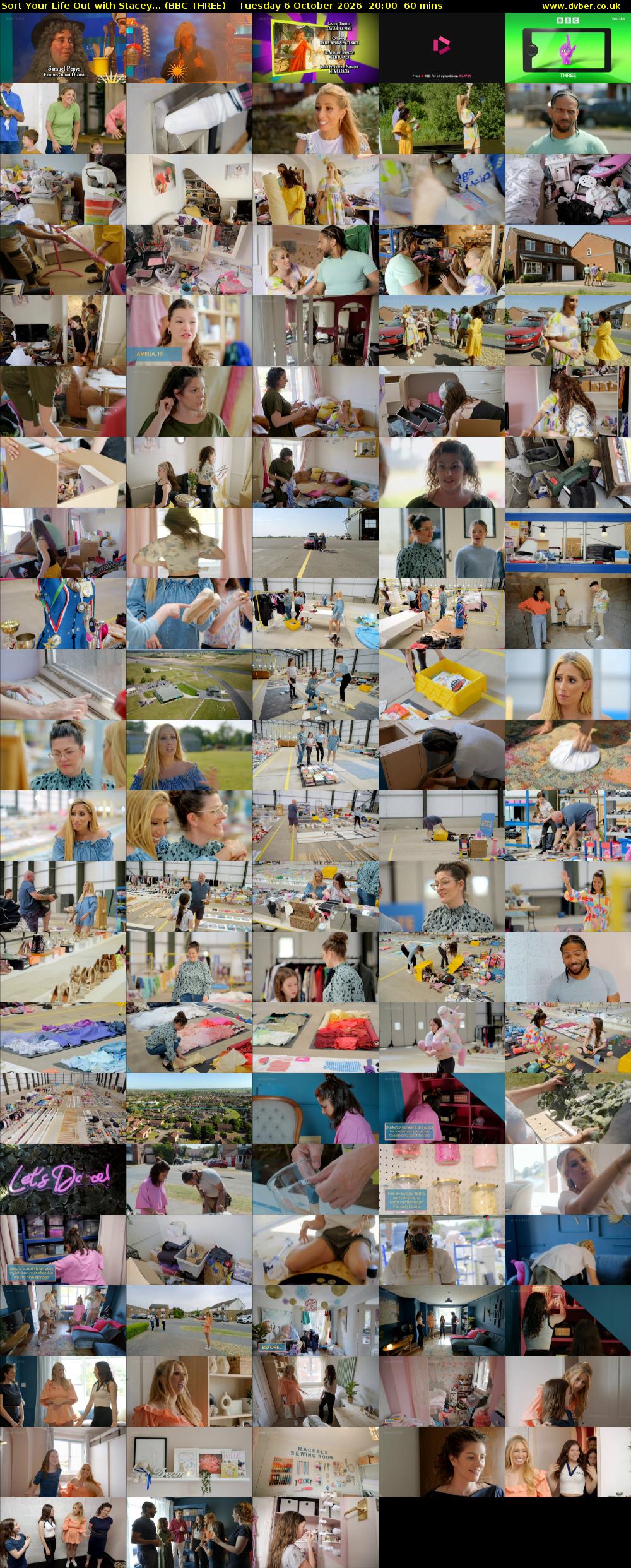 Sort Your Life Out with Stacey... (BBC THREE) Tuesday 6 October 2026 20:00 - 21:00