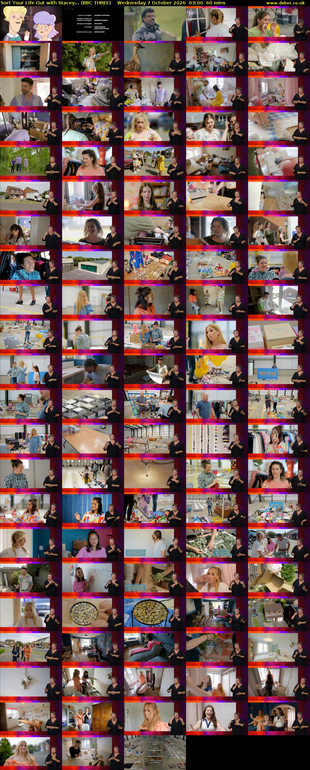 Sort Your Life Out with Stacey... (BBC THREE) Wednesday 7 October 2026 03:00 - 04:00