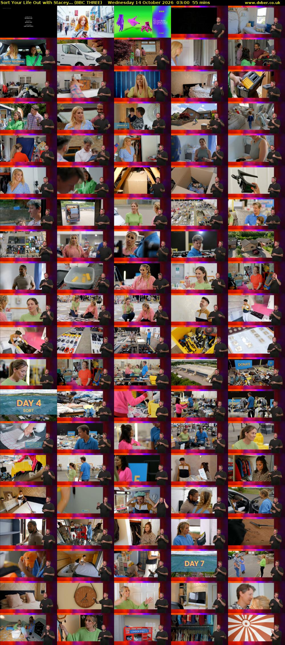 Sort Your Life Out with Stacey... (BBC THREE) Wednesday 14 October 2026 03:00 - 03:55
