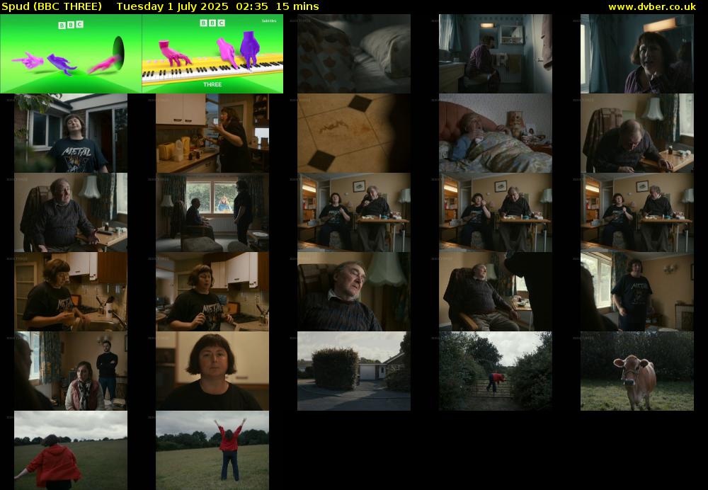 Spud (BBC THREE) Tuesday 1 July 2025 02:35 - 02:50