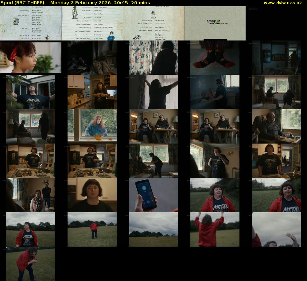 Spud (BBC THREE) Monday 2 February 2026 20:45 - 21:05