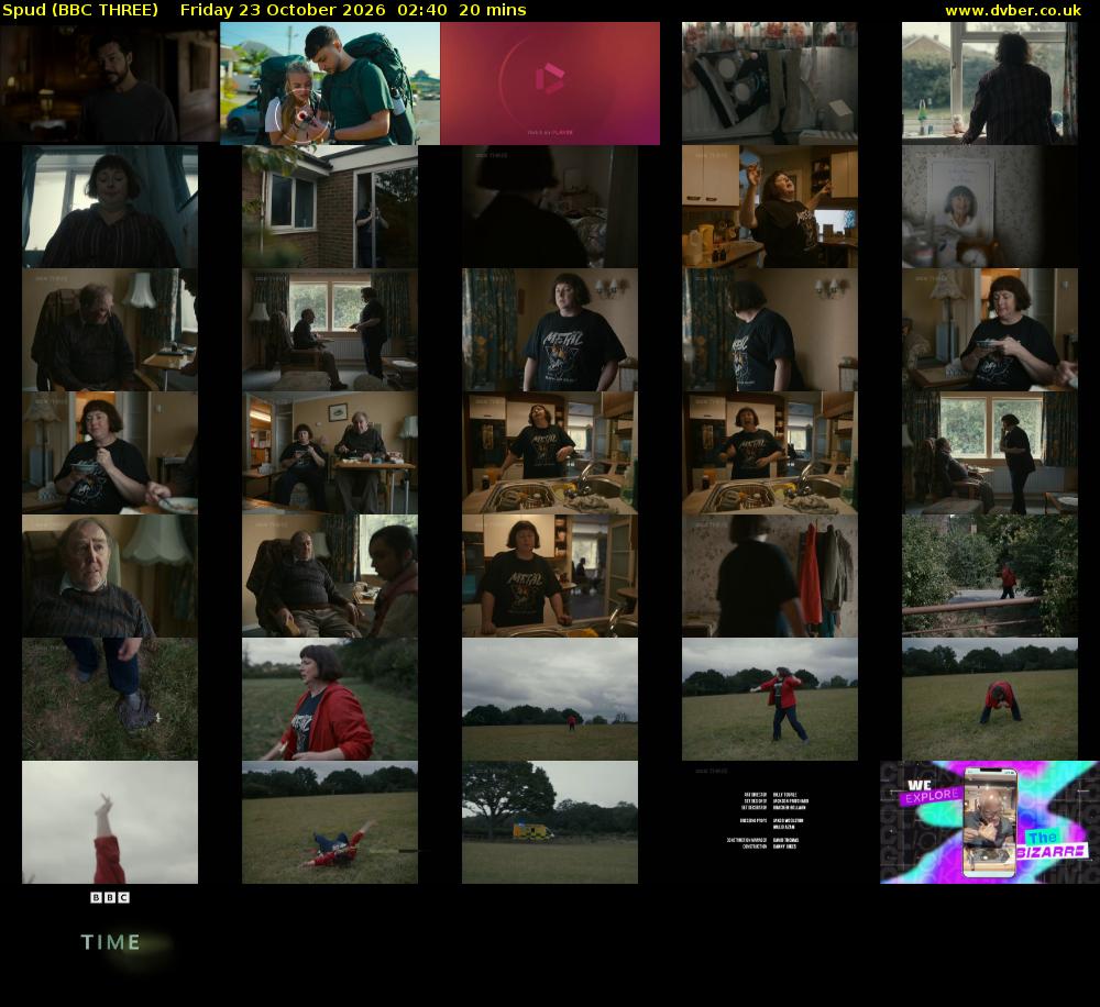 Spud (BBC THREE) Friday 23 October 2026 02:40 - 03:00