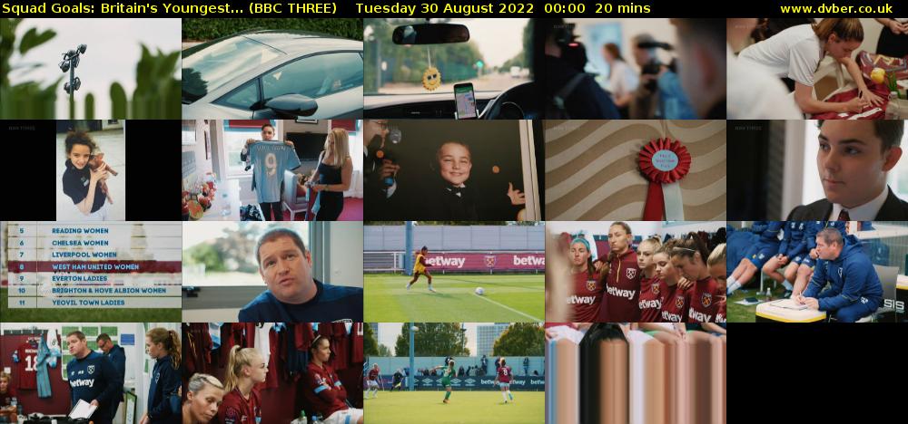 Squad Goals: Britain's Youngest... (BBC THREE) Tuesday 30 August 2022 00:00 - 00:20