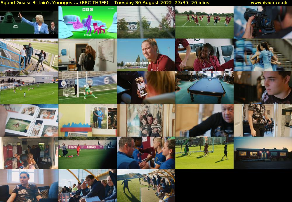 Squad Goals: Britain's Youngest... (BBC THREE) Tuesday 30 August 2022 23:35 - 23:55