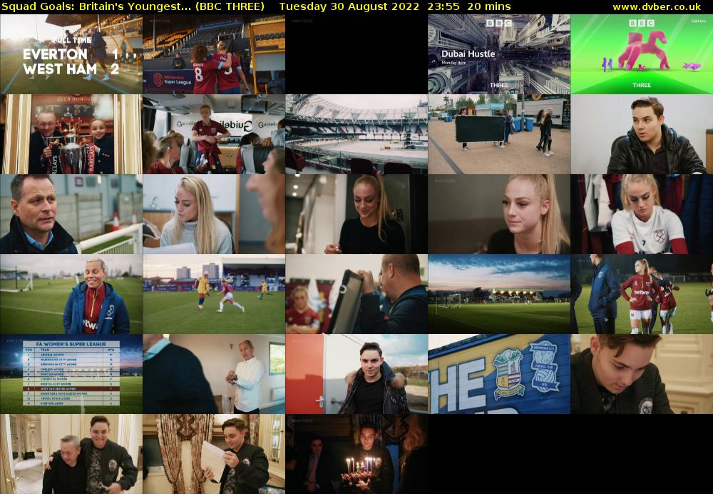 Squad Goals: Britain's Youngest... (BBC THREE) Tuesday 30 August 2022 23:55 - 00:15