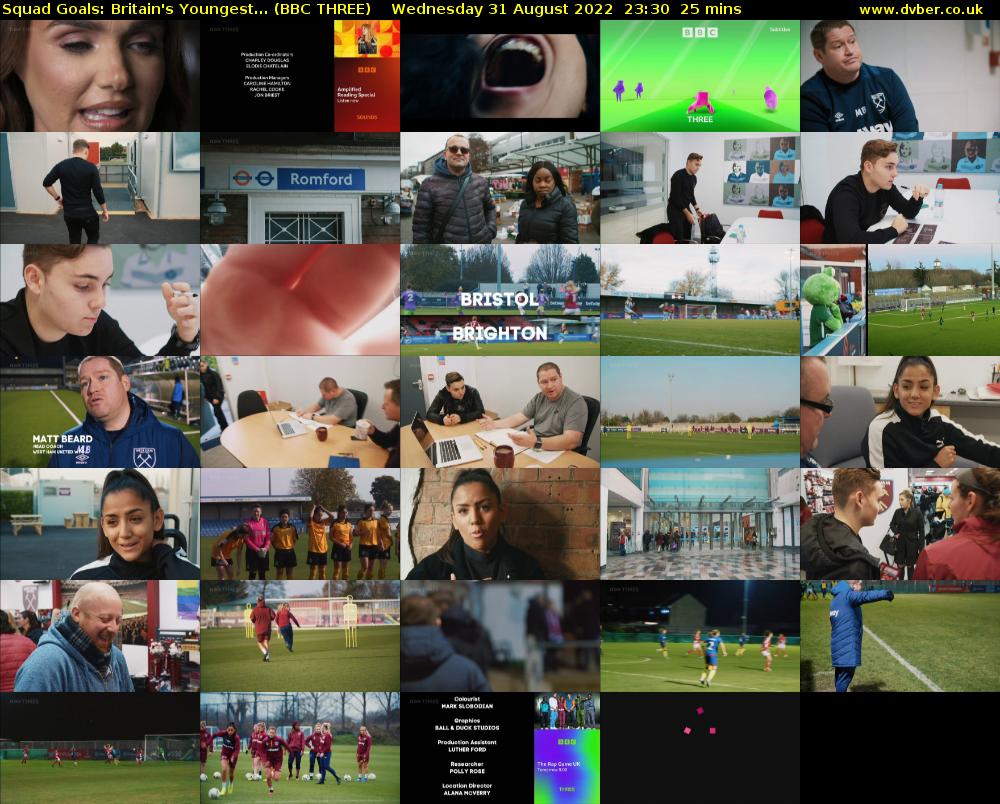 Squad Goals: Britain's Youngest... (BBC THREE) Wednesday 31 August 2022 23:30 - 23:55