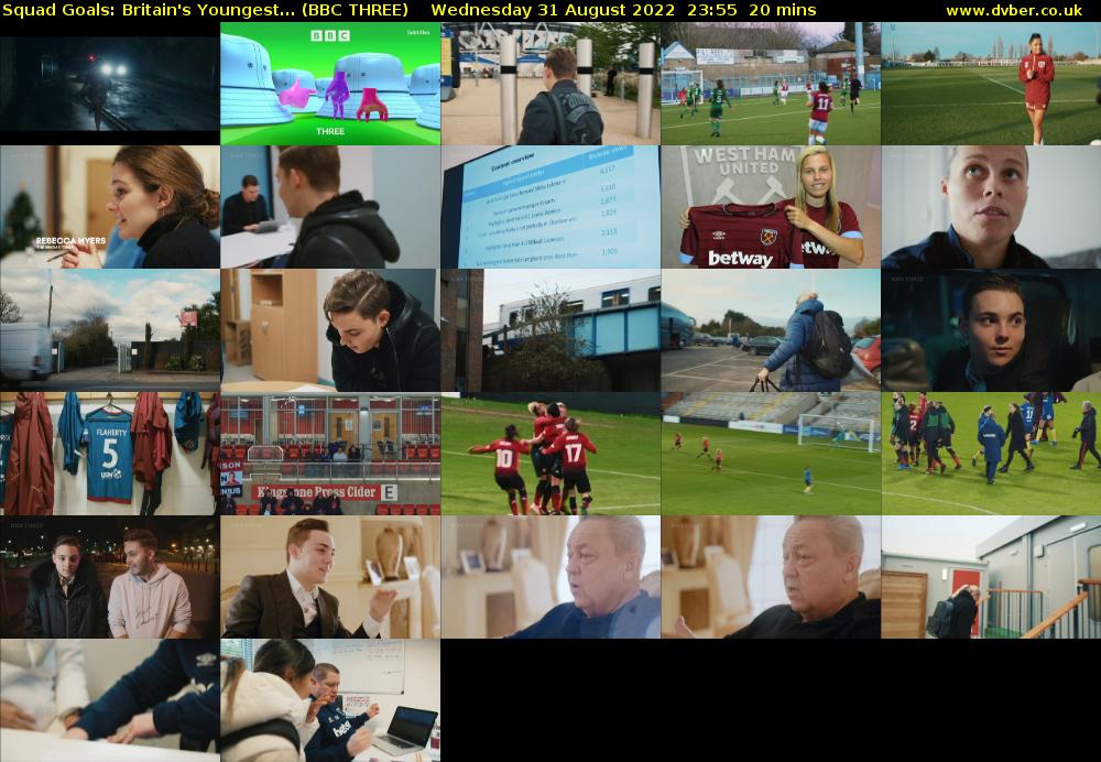 Squad Goals: Britain's Youngest... (BBC THREE) Wednesday 31 August 2022 23:55 - 00:15