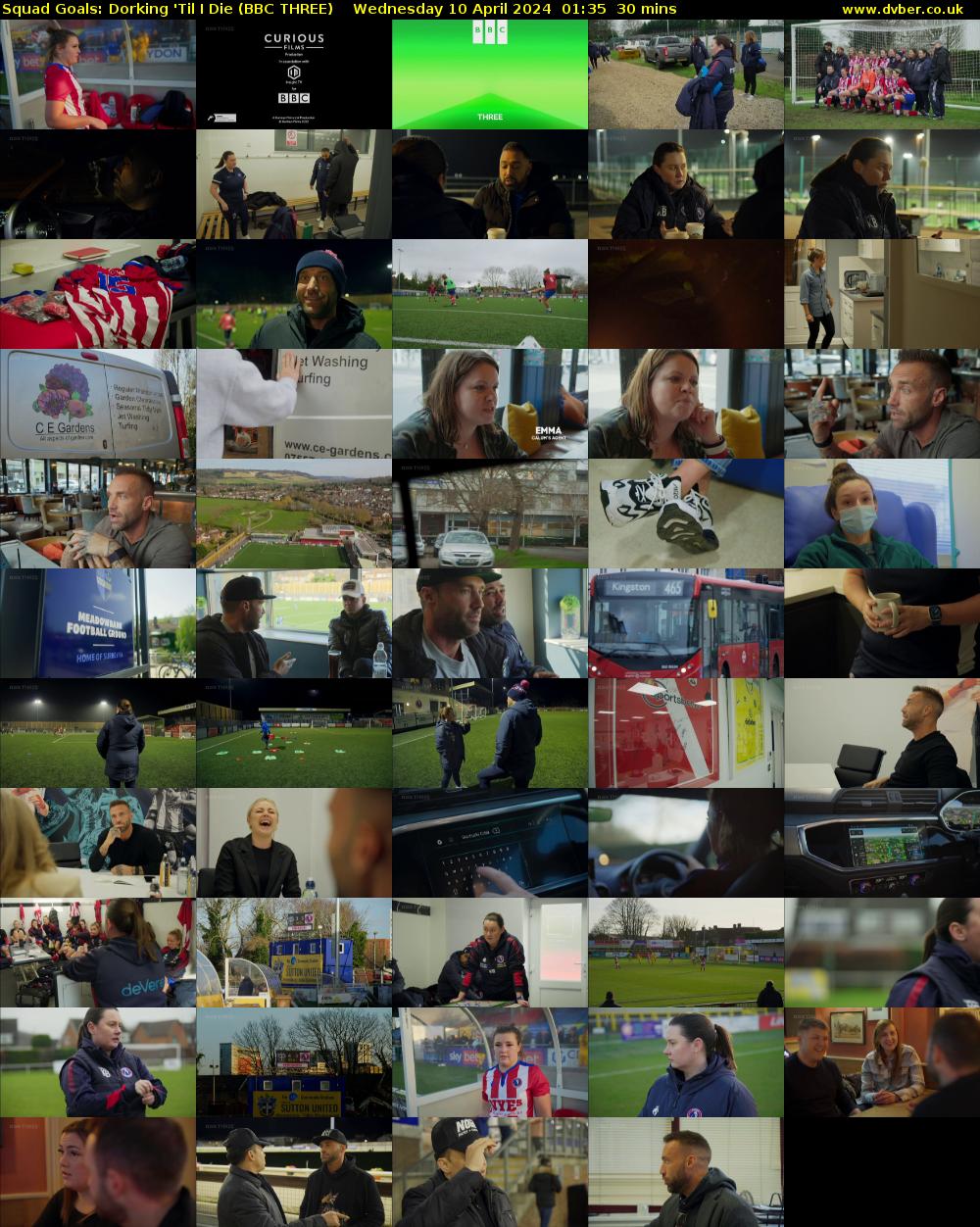 Squad Goals: Dorking 'Til I Die (BBC THREE) Wednesday 10 April 2024 01:35 - 02:05