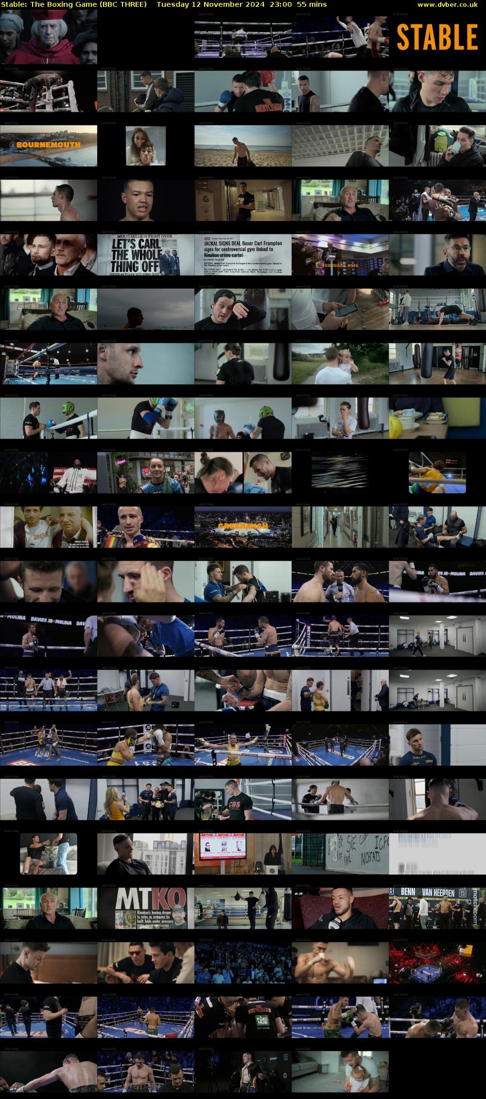 Stable: The Boxing Game (BBC THREE) Tuesday 12 November 2024 23:00 - 23:55