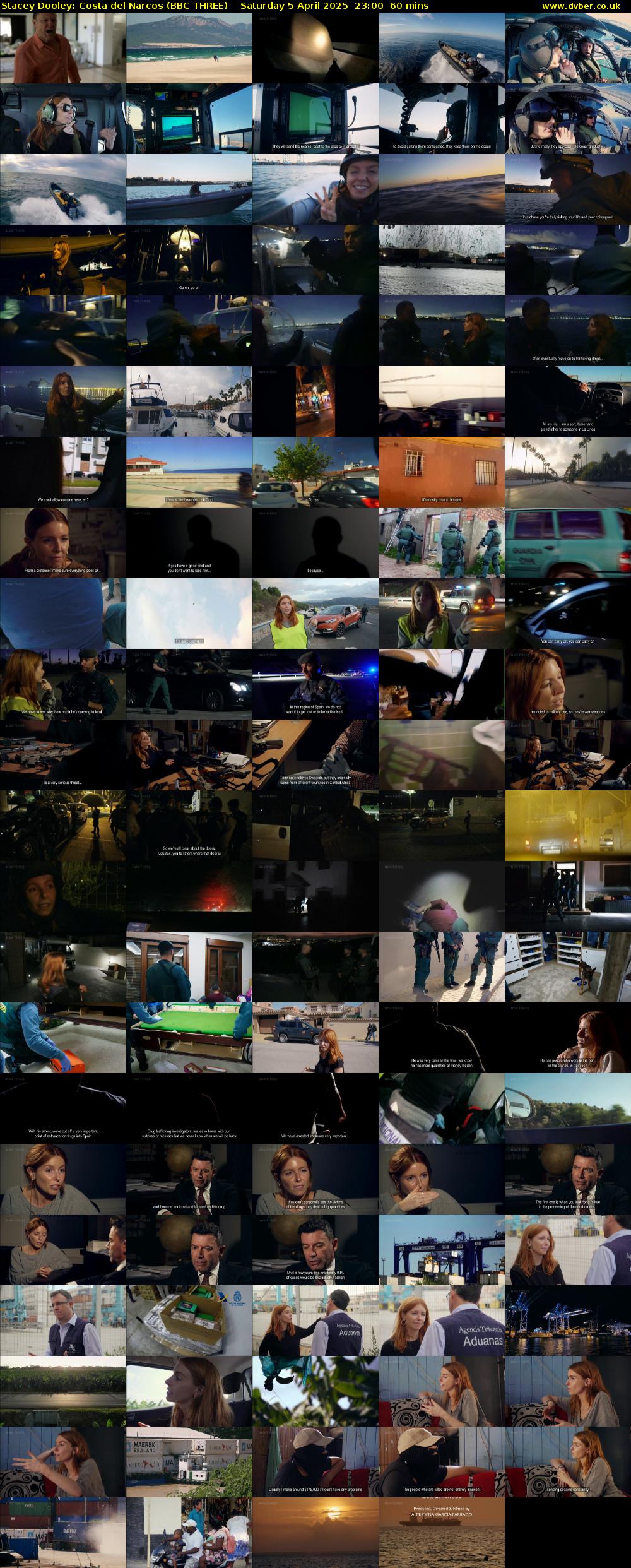 Stacey Dooley: Costa del Narcos (BBC THREE) Saturday 5 April 2025 23:00 - 00:00