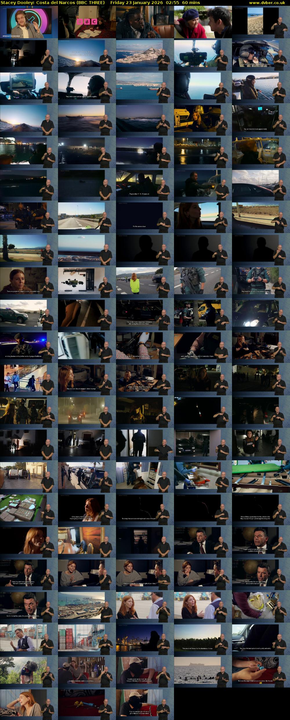 Stacey Dooley: Costa del Narcos (BBC THREE) Friday 23 January 2026 02:55 - 03:55