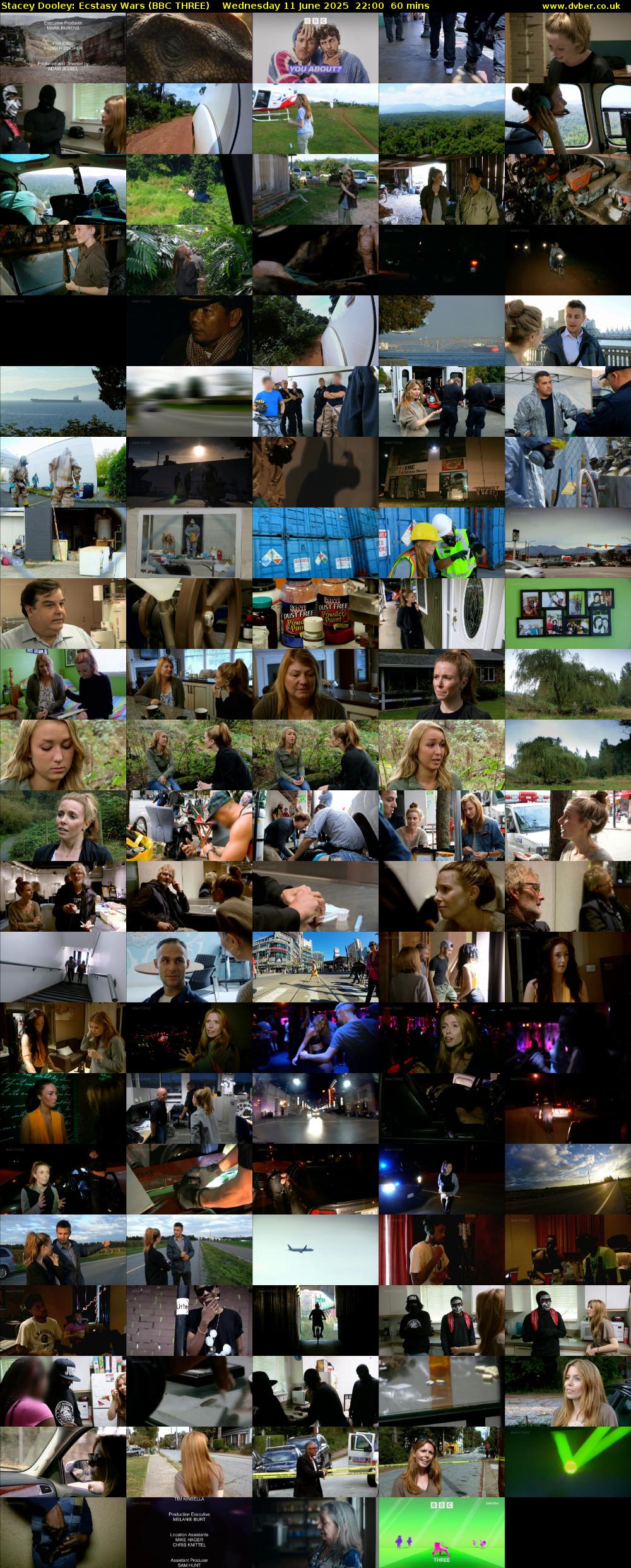 Stacey Dooley: Ecstasy Wars (BBC THREE) Wednesday 11 June 2025 22:00 - 23:00