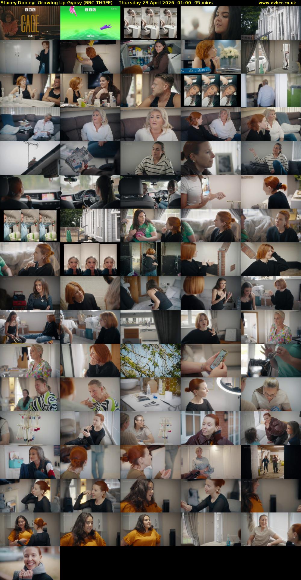 Stacey Dooley: Growing Up Gypsy (BBC THREE) Thursday 23 April 2026 01:00 - 01:45