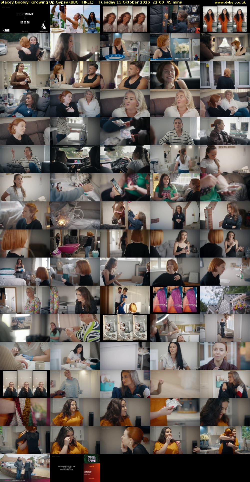 Stacey Dooley: Growing Up Gypsy (BBC THREE) Tuesday 13 October 2026 22:00 - 22:45