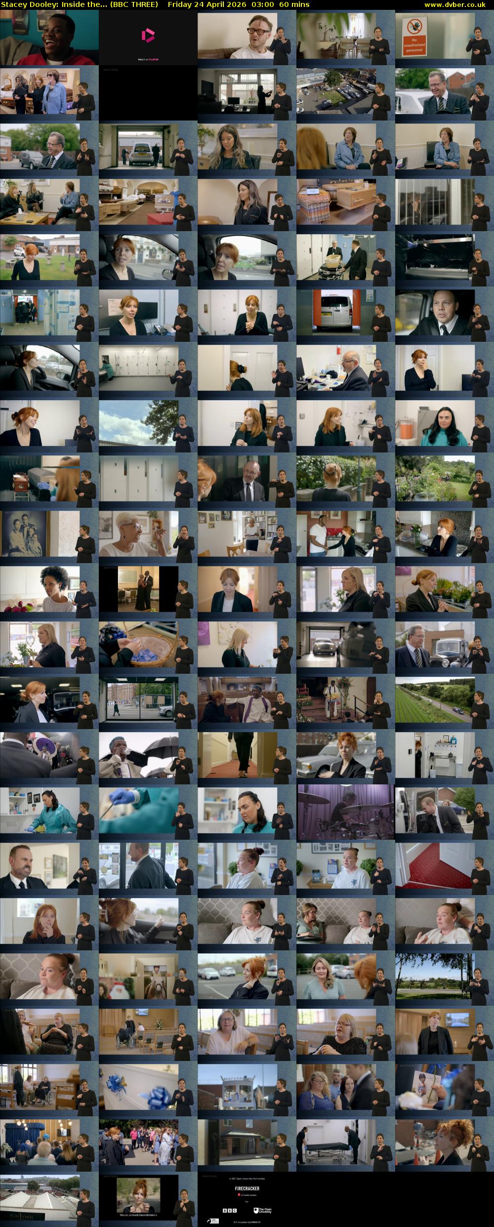 Stacey Dooley: Inside the... (BBC THREE) Friday 24 April 2026 03:00 - 04:00