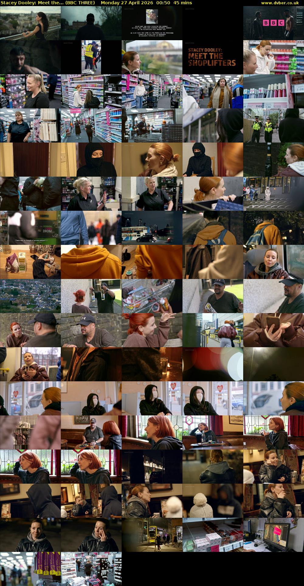 Stacey Dooley: Meet the... (BBC THREE) Monday 27 April 2026 00:50 - 01:35