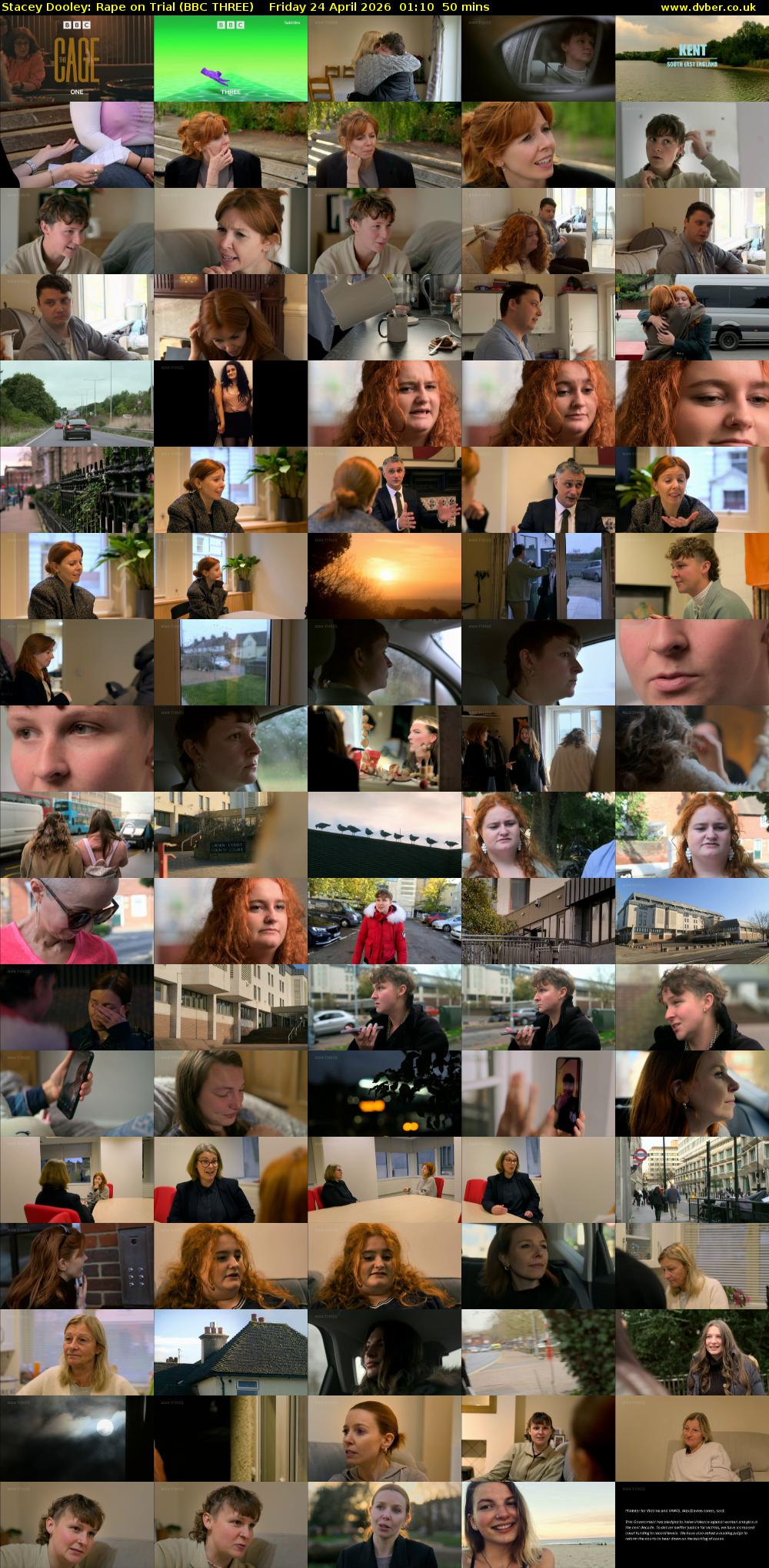 Stacey Dooley: Rape on Trial (BBC THREE) Friday 24 April 2026 01:10 - 02:00