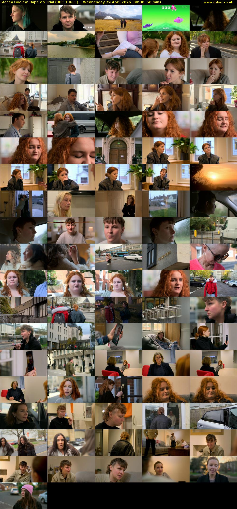 Stacey Dooley: Rape on Trial (BBC THREE) Wednesday 29 April 2026 00:30 - 01:20