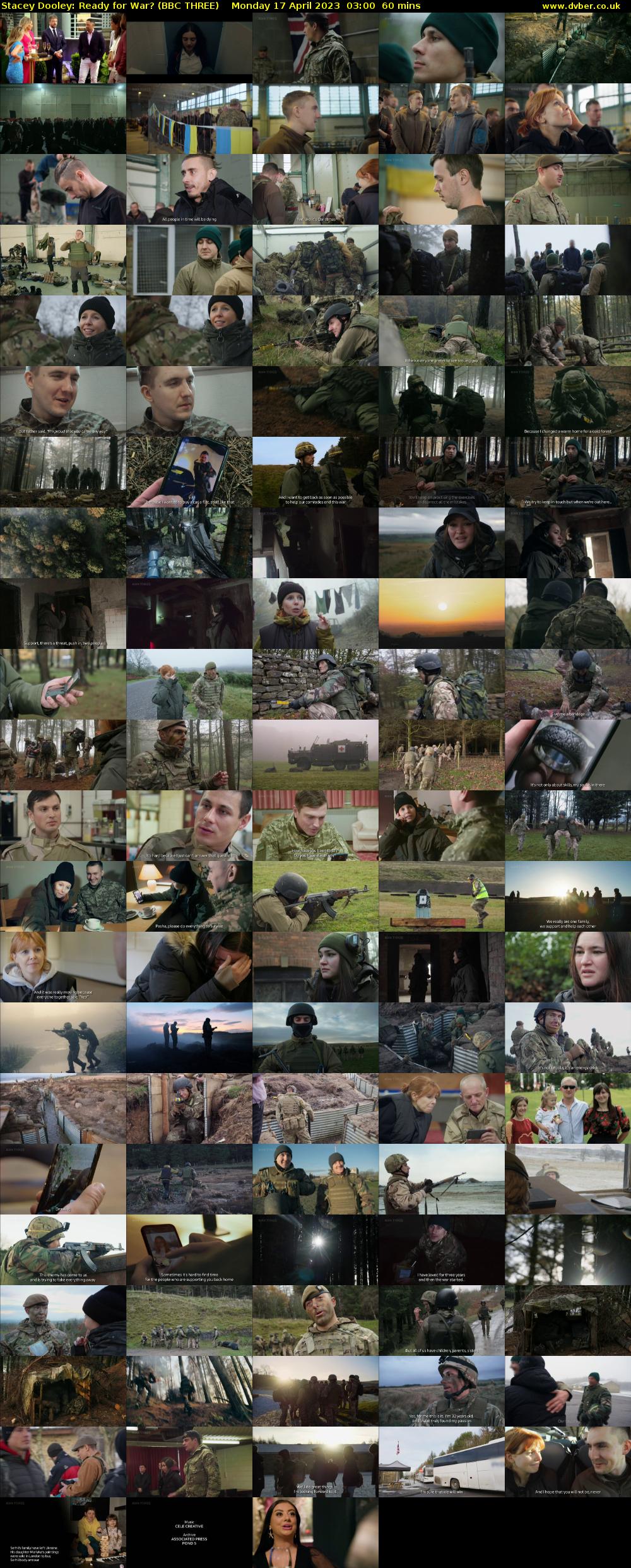 Stacey Dooley: Ready for War? (BBC THREE) Monday 17 April 2023 03:00 - 04:00