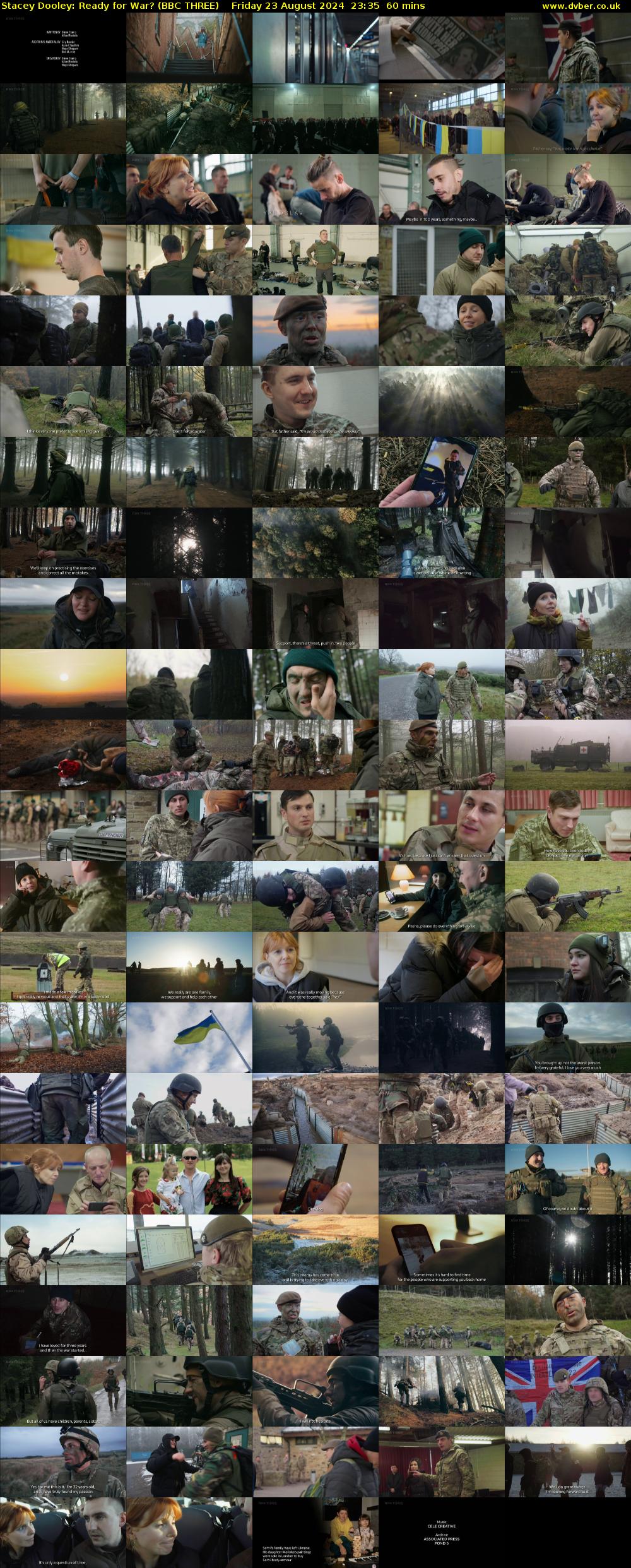 Stacey Dooley: Ready for War? (BBC THREE) Friday 23 August 2024 23:35 - 00:35