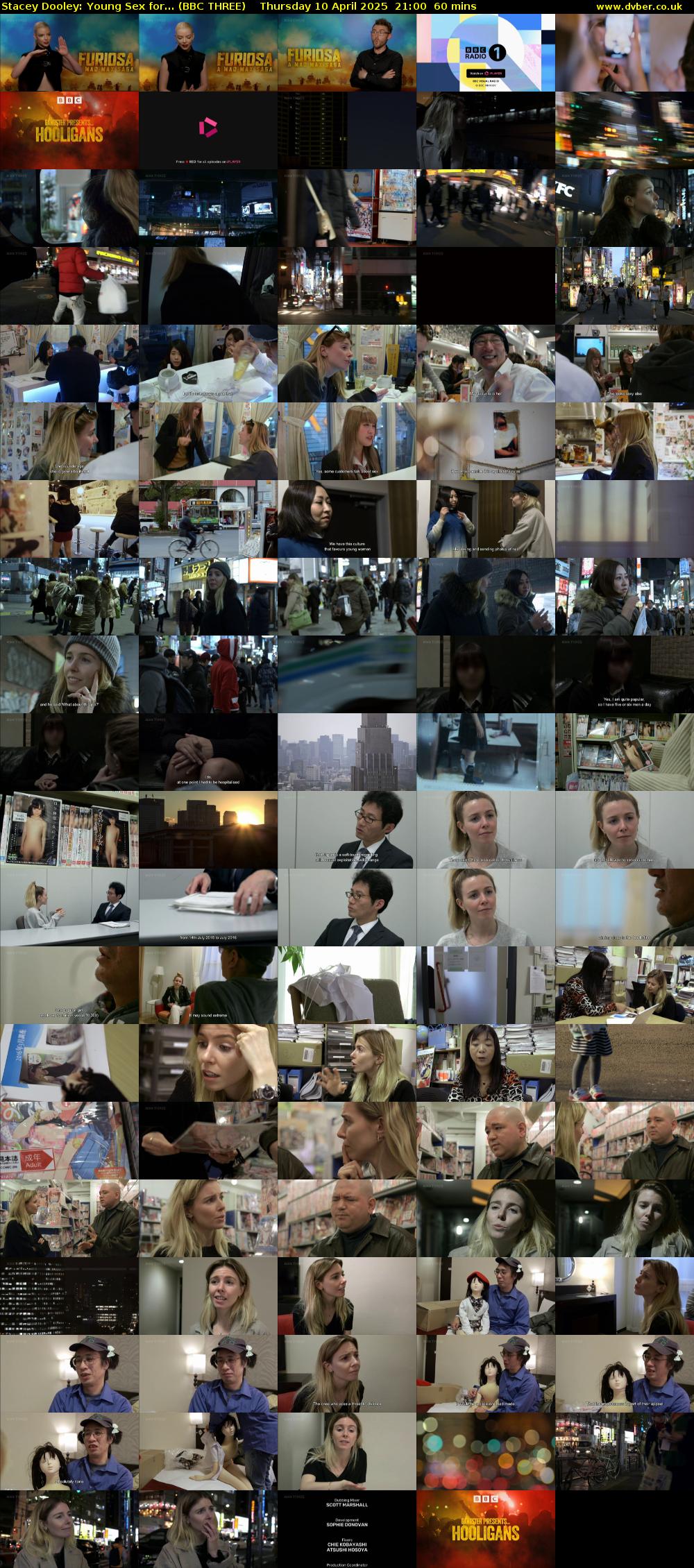 Stacey Dooley: Young Sex for... (BBC THREE) Thursday 10 April 2025 21:00 - 22:00