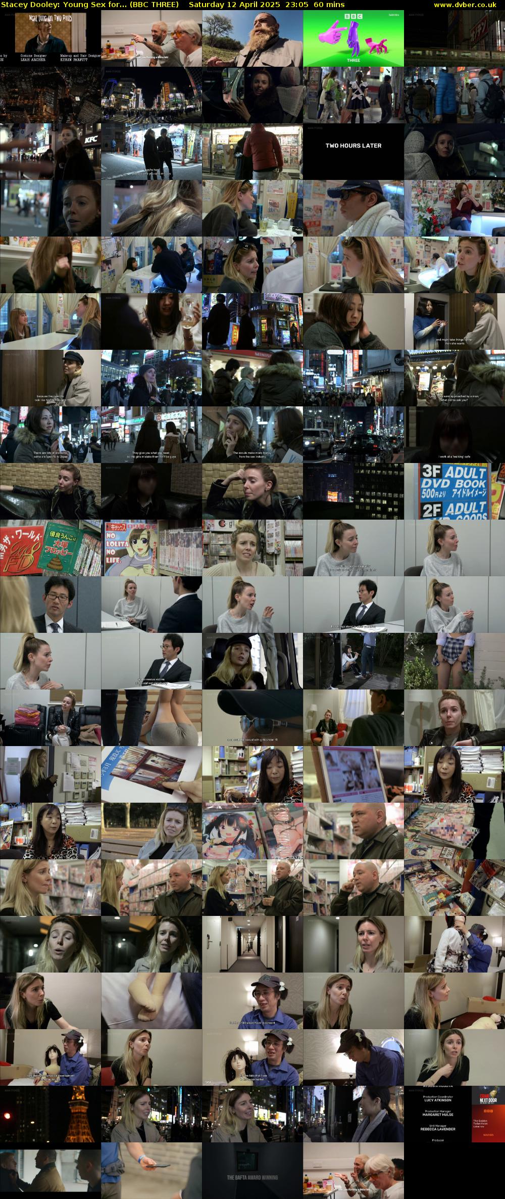 Stacey Dooley: Young Sex for... (BBC THREE) Saturday 12 April 2025 23:05 - 00:05