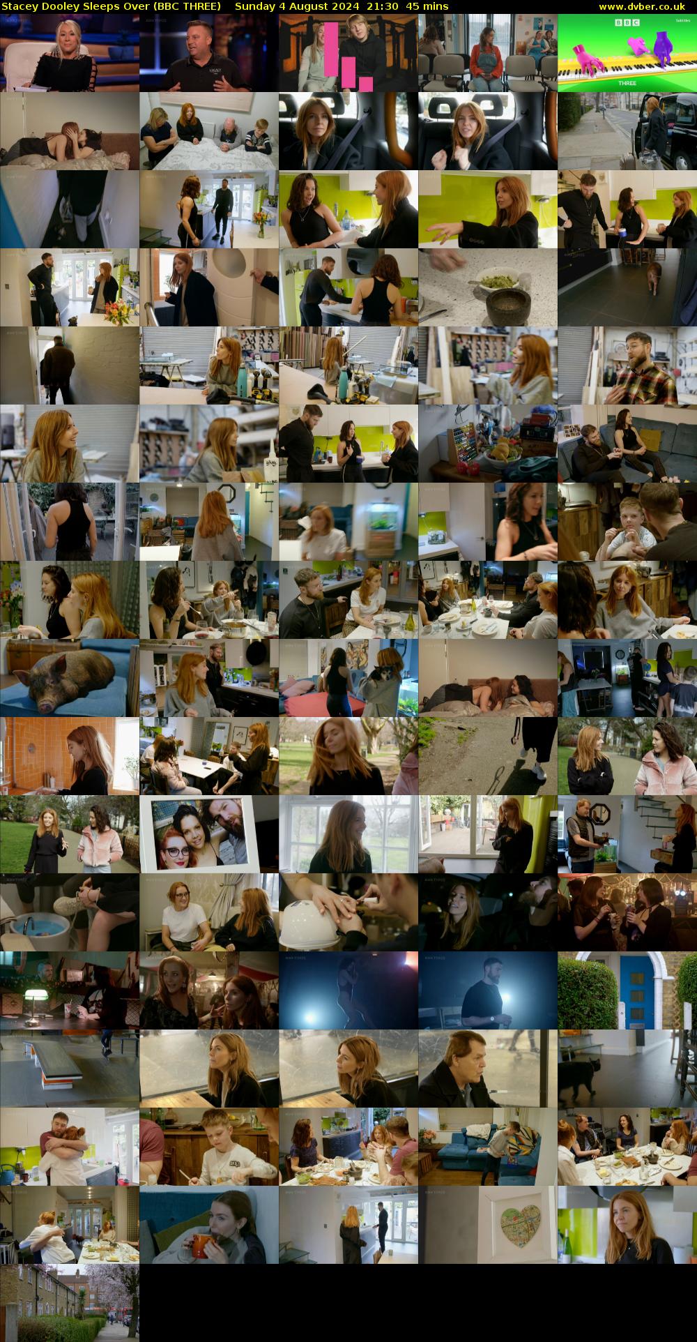 Stacey Dooley Sleeps Over (BBC THREE) Sunday 4 August 2024 21:30 - 22:15