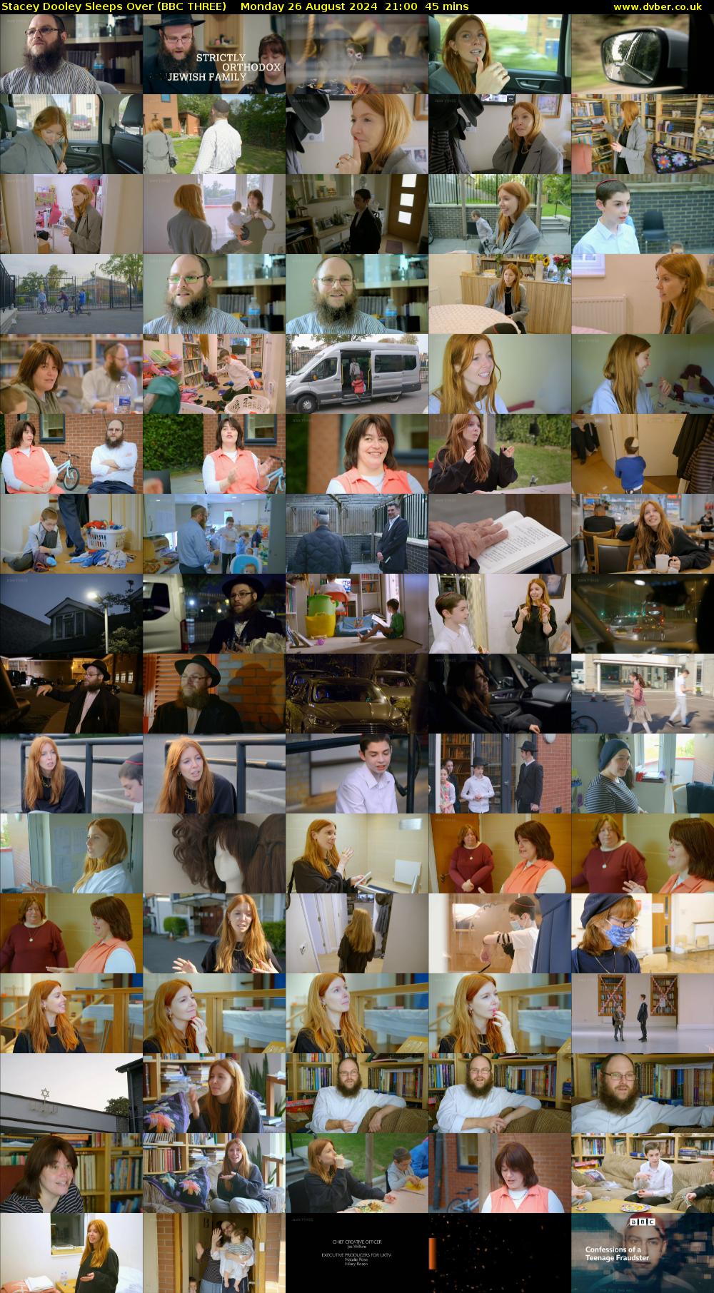 Stacey Dooley Sleeps Over (BBC THREE) Monday 26 August 2024 21:00 - 21:45