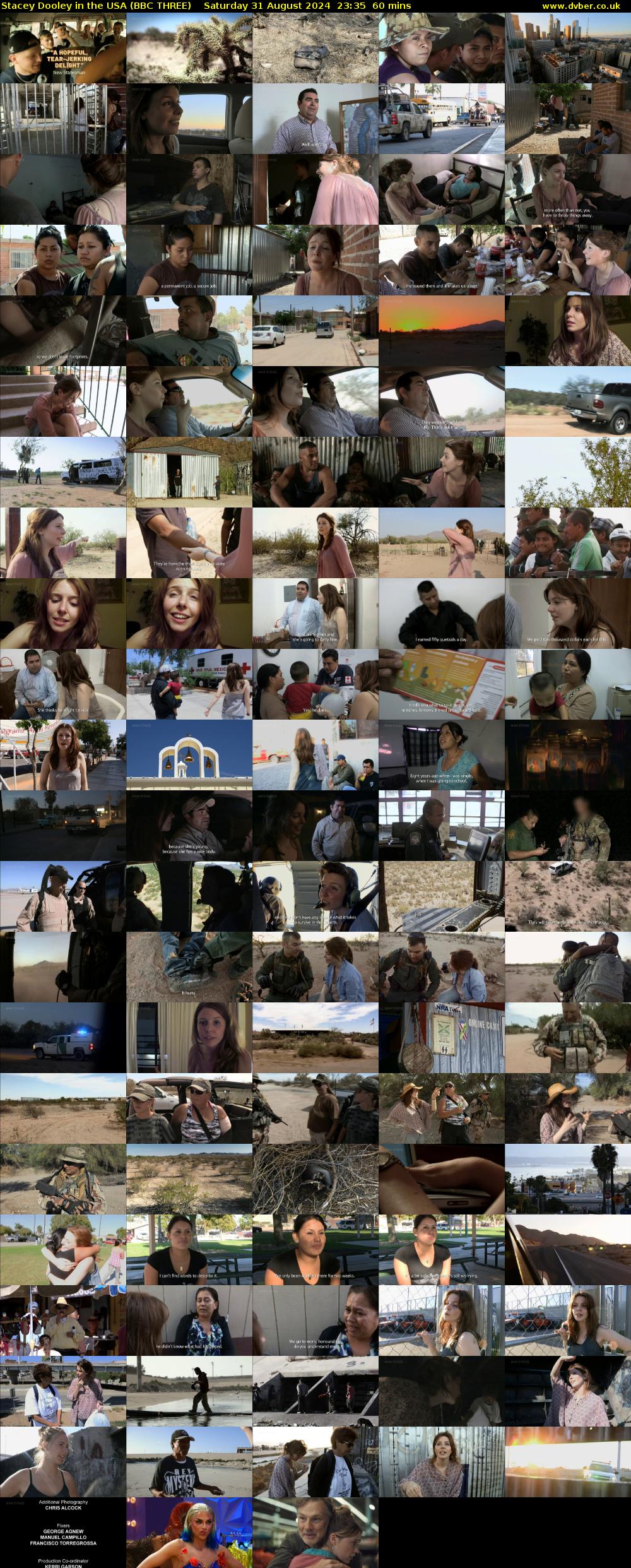 Stacey Dooley in the USA (BBC THREE) Saturday 31 August 2024 23:35 - 00:35