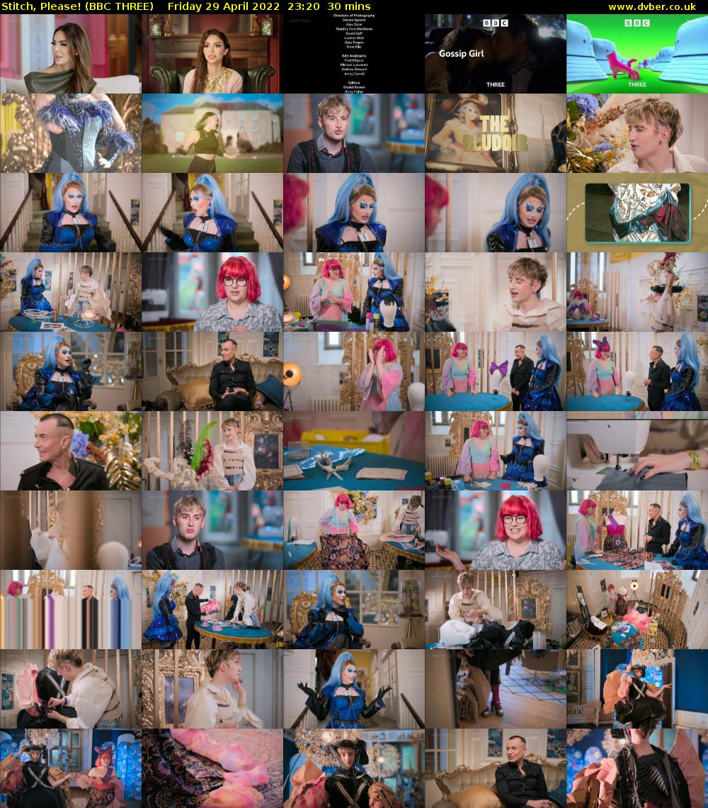 Stitch, Please! (BBC THREE) Friday 29 April 2022 23:20 - 23:50