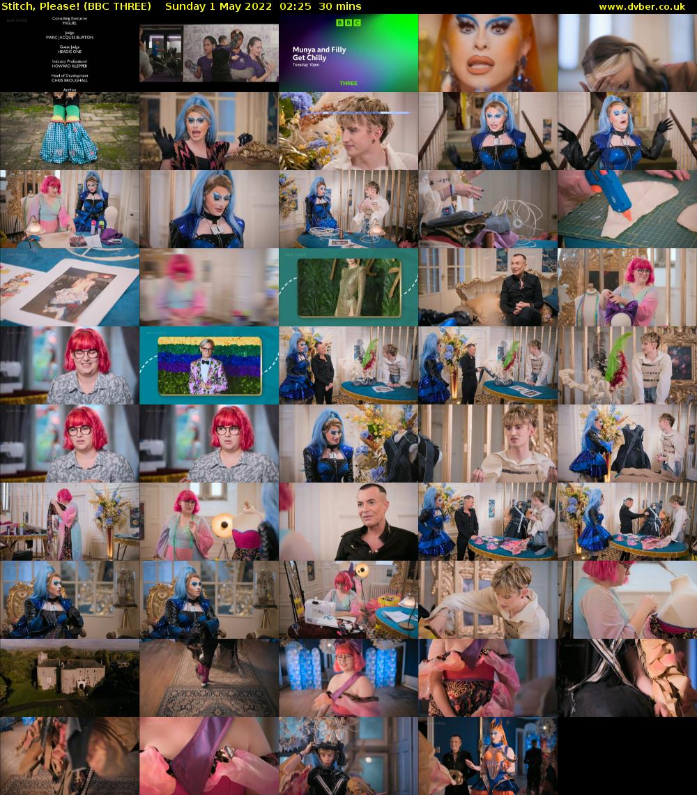 Stitch, Please! (BBC THREE) Sunday 1 May 2022 02:25 - 02:55