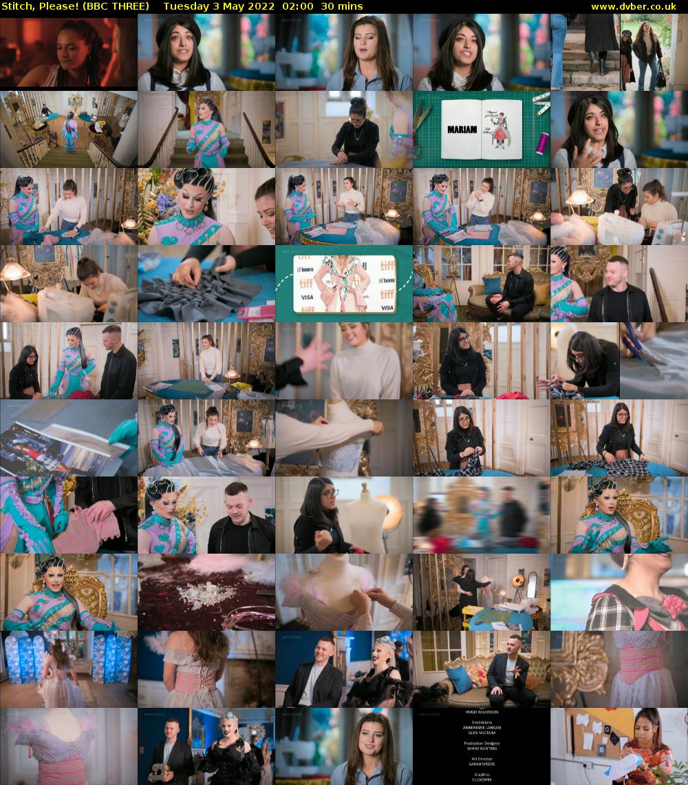 Stitch, Please! (BBC THREE) Tuesday 3 May 2022 02:00 - 02:30