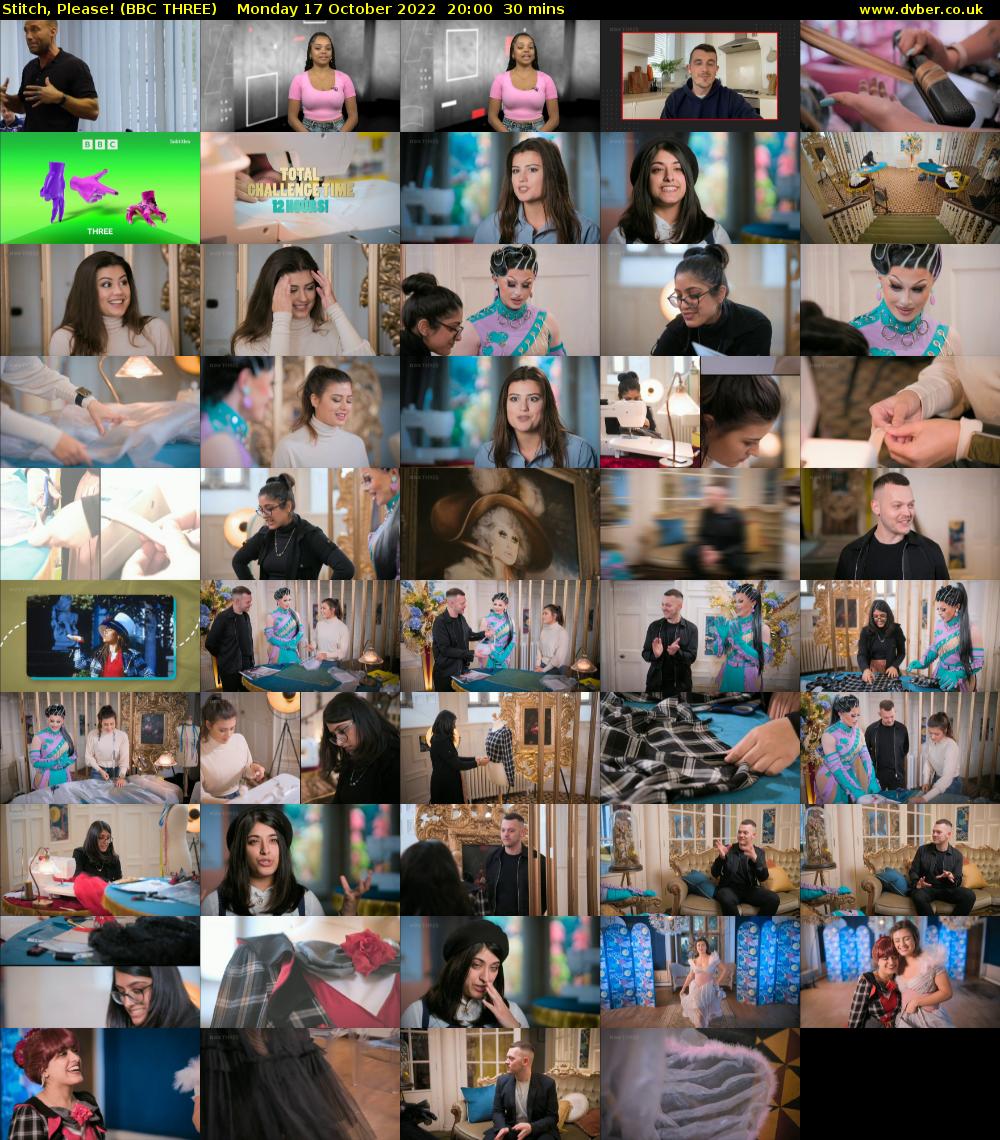 Stitch, Please! (BBC THREE) Monday 17 October 2022 20:00 - 20:30