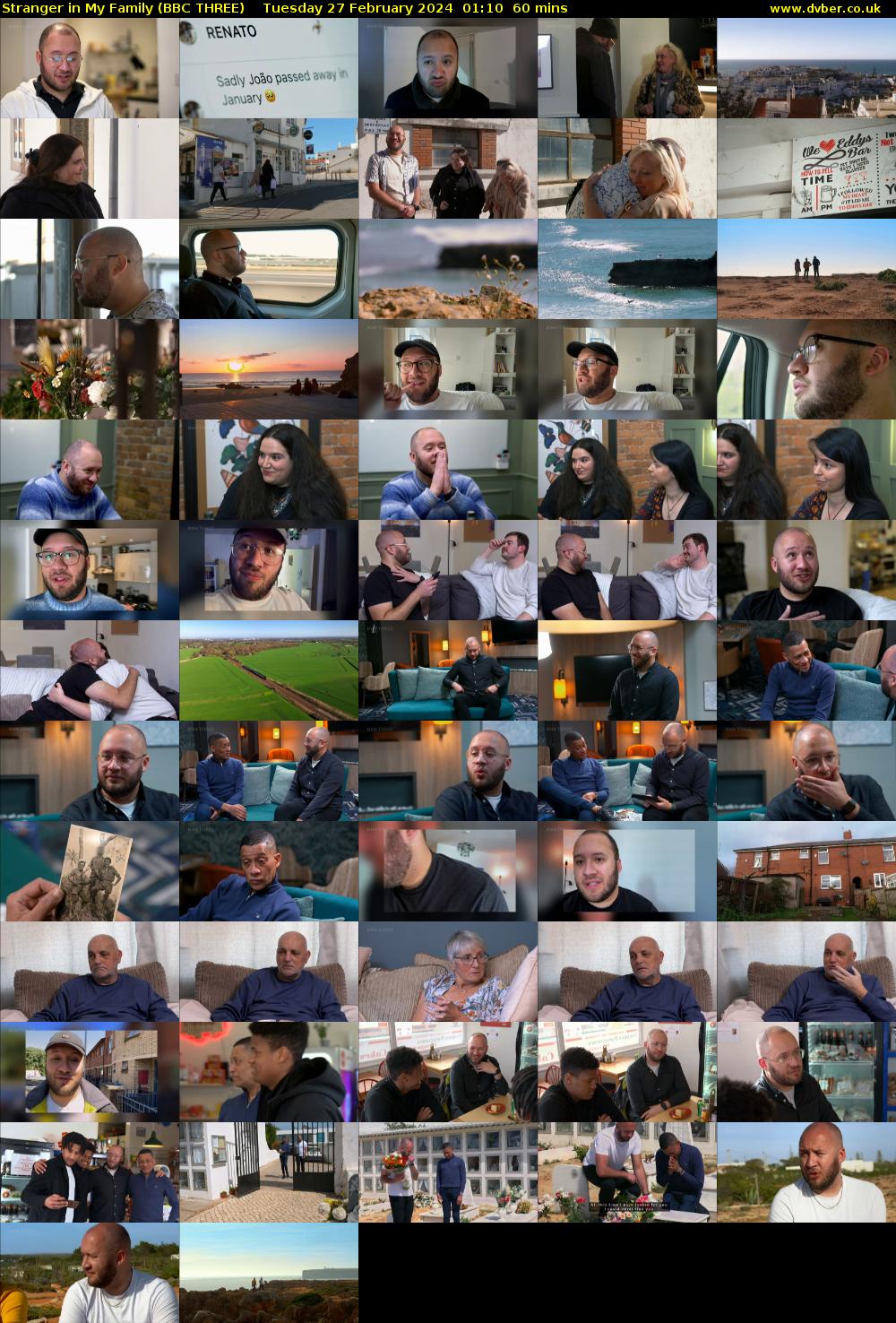 Stranger in My Family (BBC THREE) Tuesday 27 February 2024 01:10 - 02:10