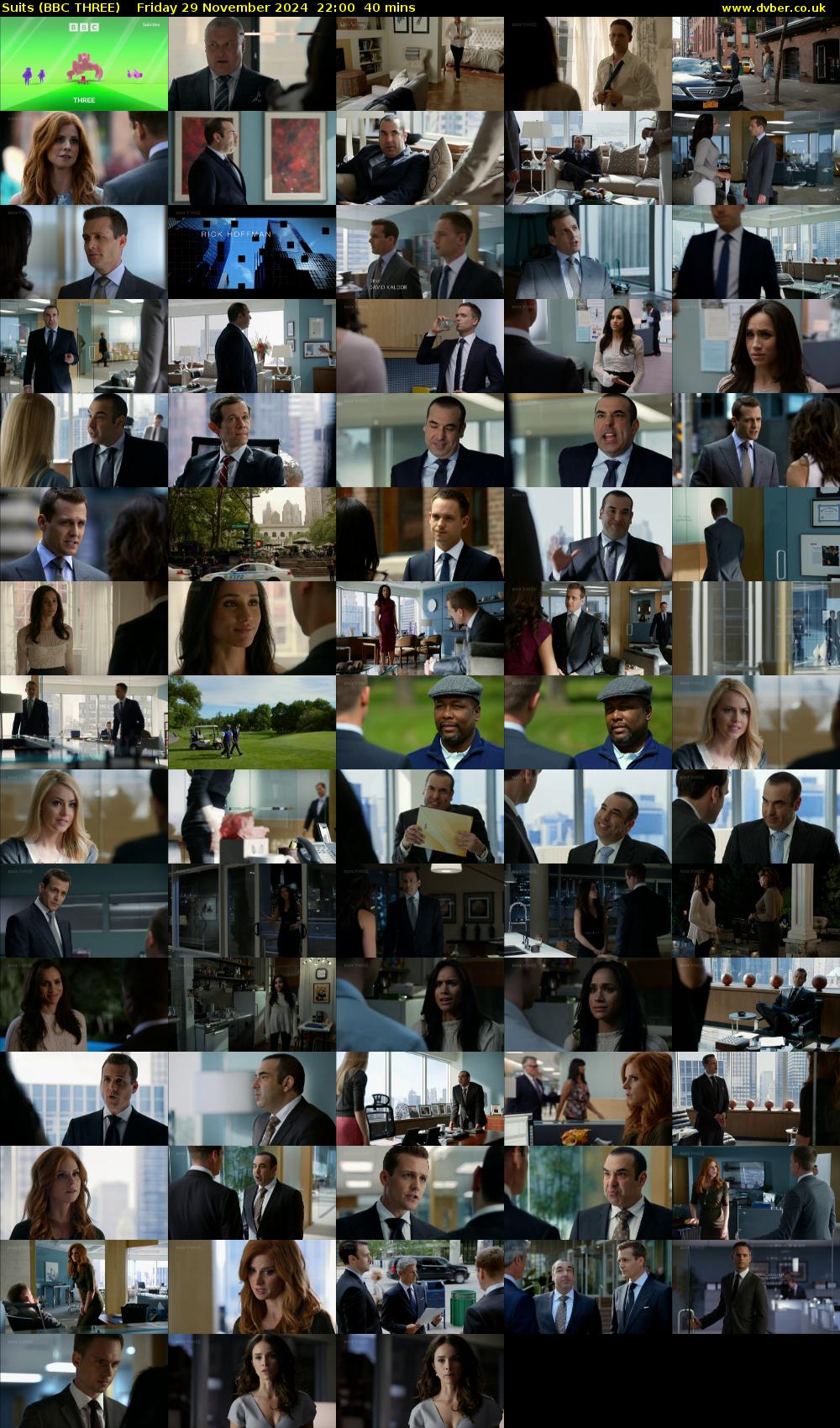 Suits (BBC THREE) Friday 29 November 2024 22:00 - 22:40