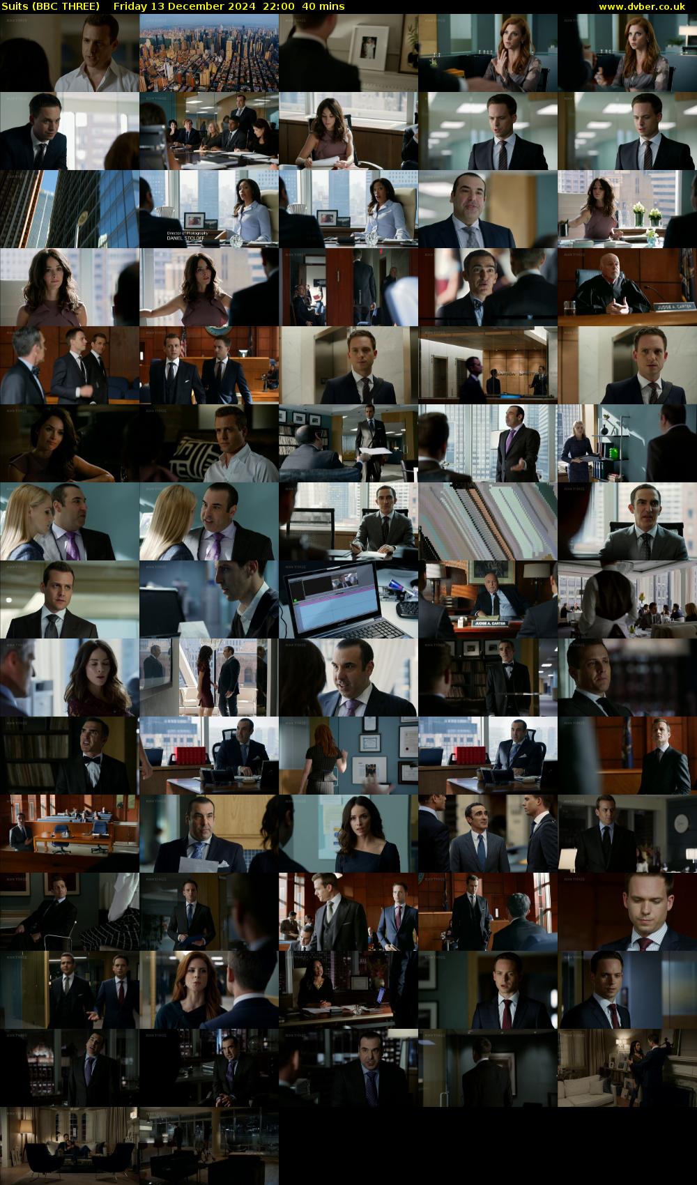 Suits (BBC THREE) Friday 13 December 2024 22:00 - 22:40