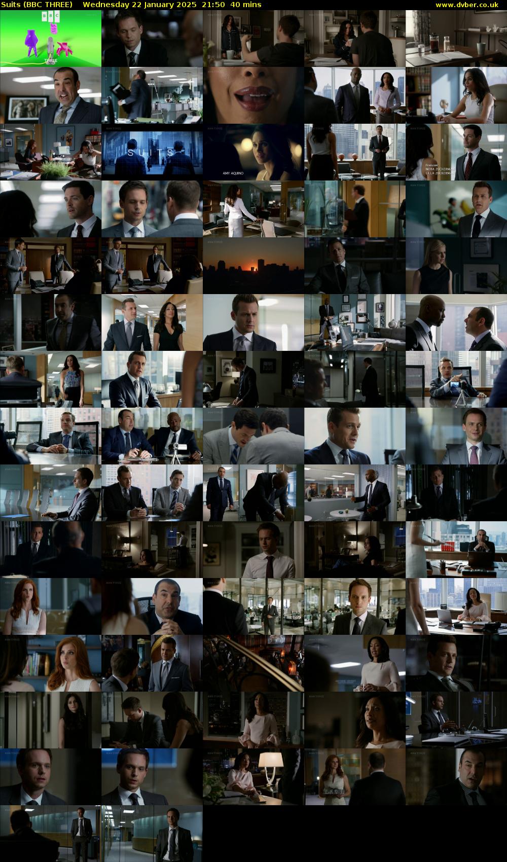 Suits (BBC THREE) Wednesday 22 January 2025 21:50 - 22:30