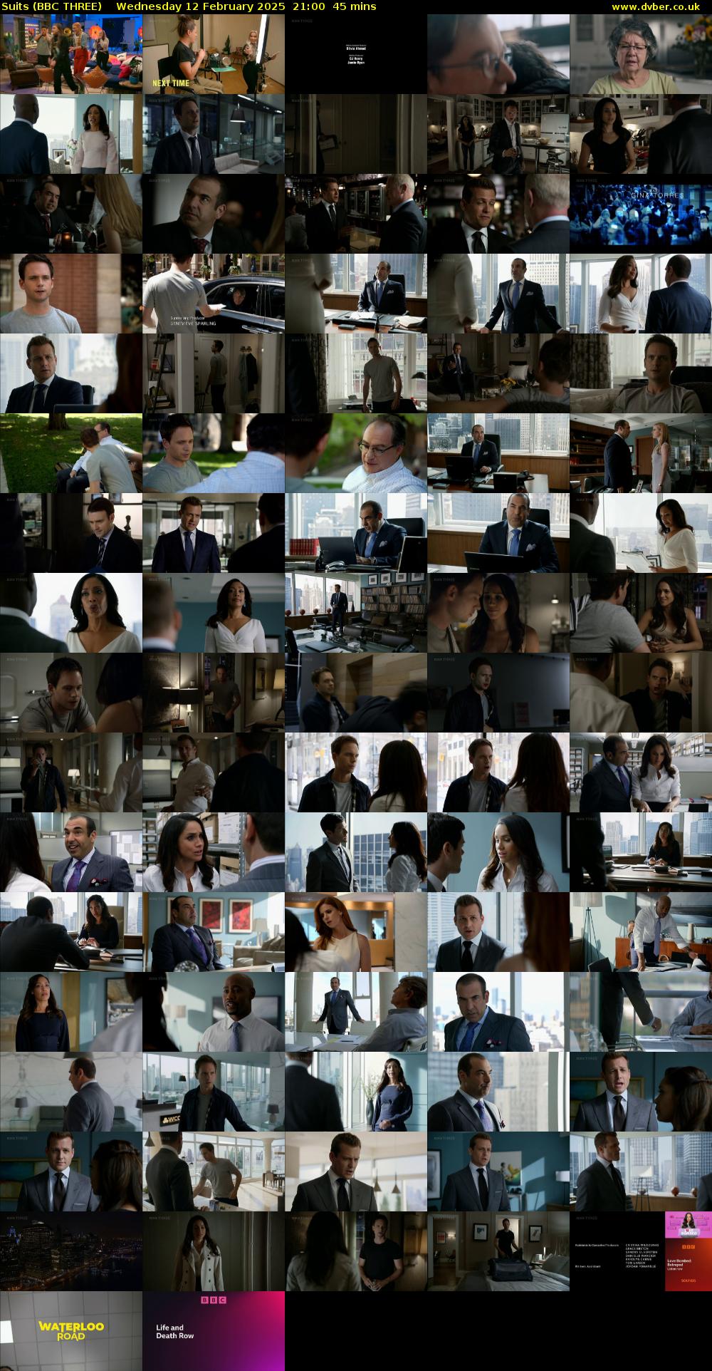 Suits (BBC THREE) Wednesday 12 February 2025 21:00 - 21:45