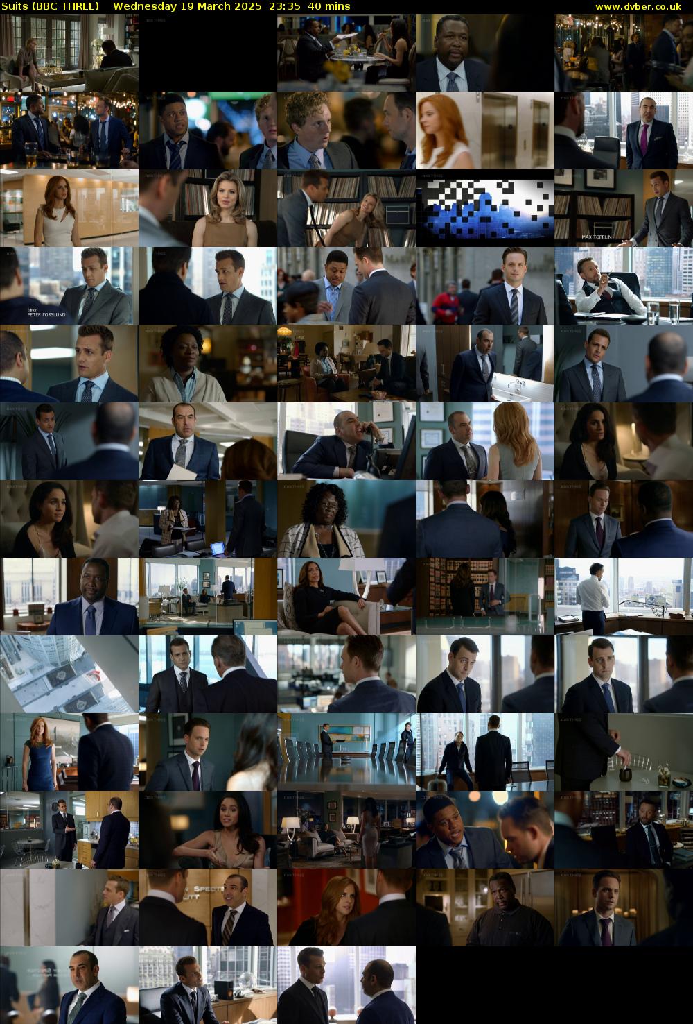 Suits (BBC THREE) Wednesday 19 March 2025 23:35 - 00:15