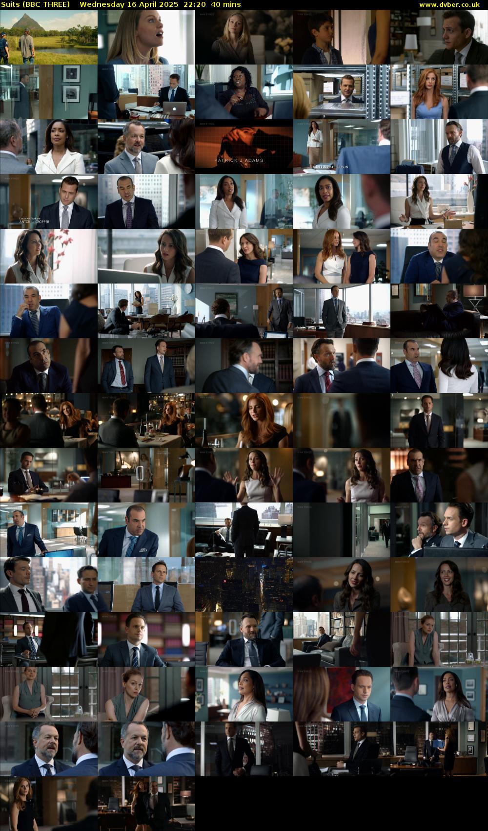Suits (BBC THREE) Wednesday 16 April 2025 22:20 - 23:00