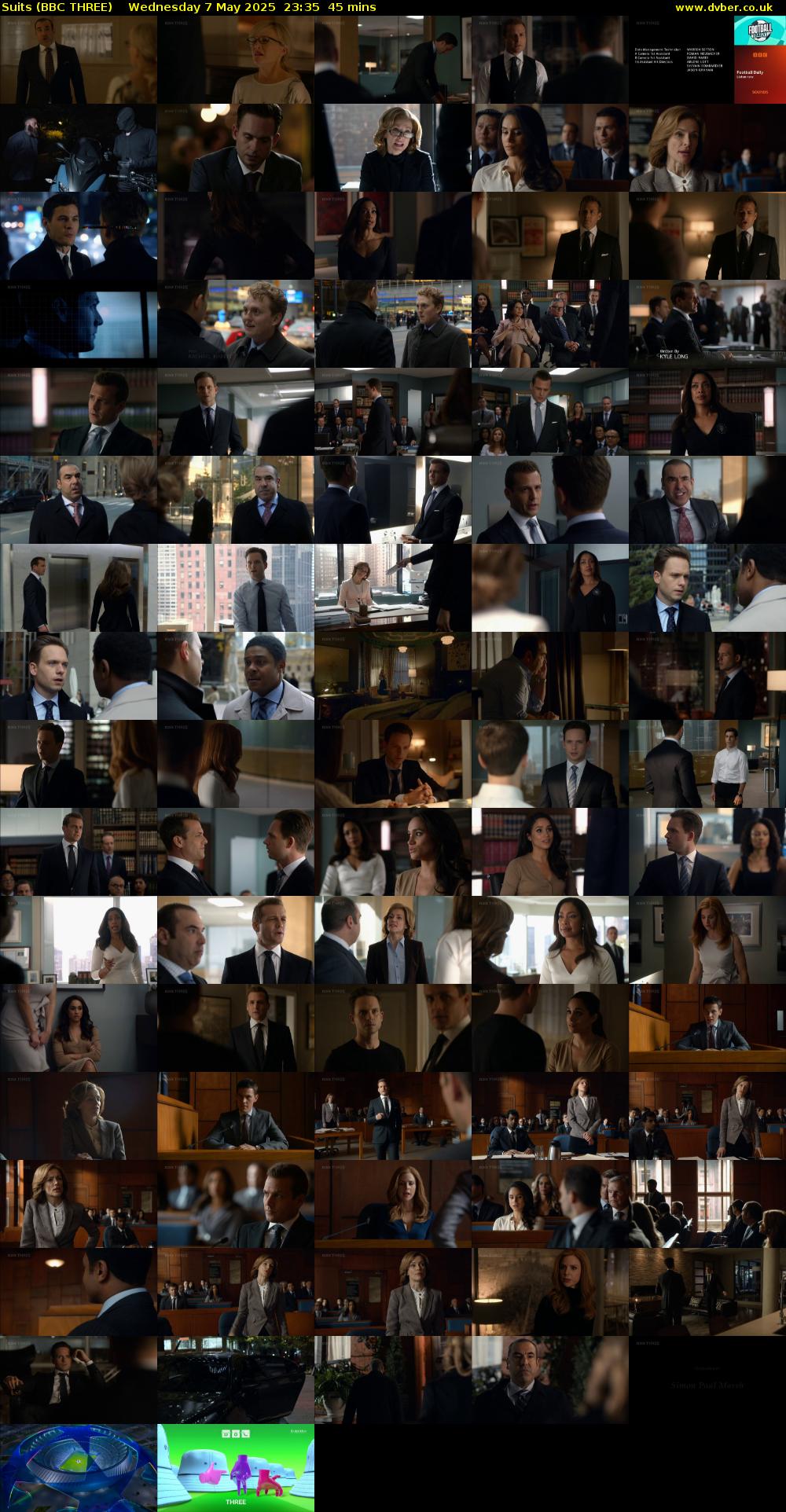 Suits (BBC THREE) Wednesday 7 May 2025 23:35 - 00:20