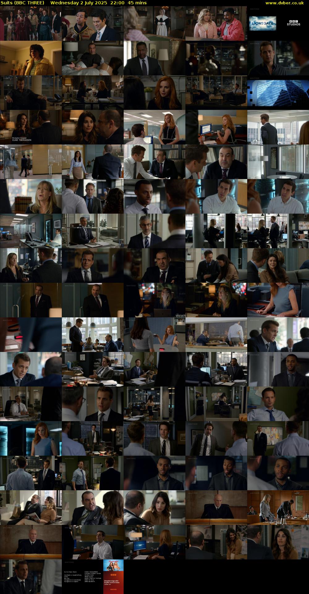 Suits (BBC THREE) Wednesday 2 July 2025 22:00 - 22:45
