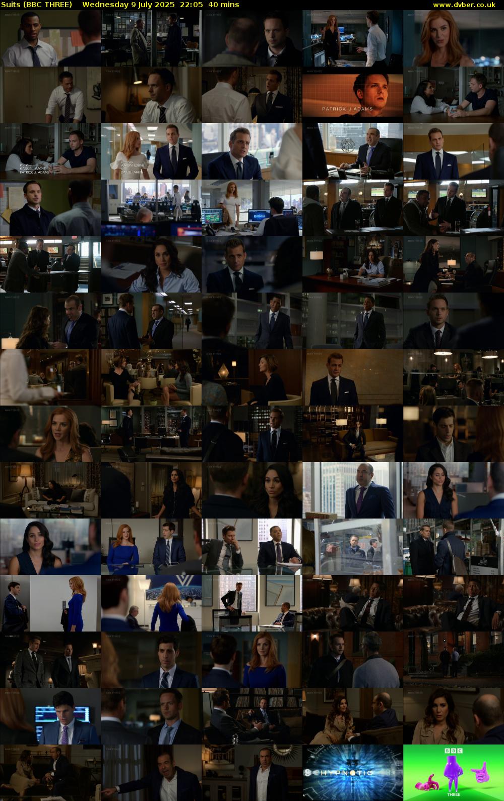 Suits (BBC THREE) Wednesday 9 July 2025 22:05 - 22:45
