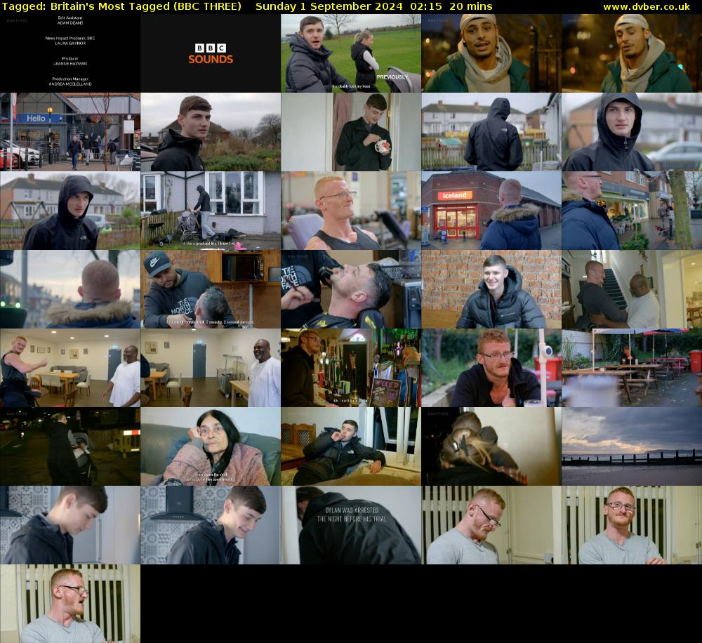 Tagged: Britain's Most Tagged (BBC THREE) Sunday 1 September 2024 02:15 - 02:35