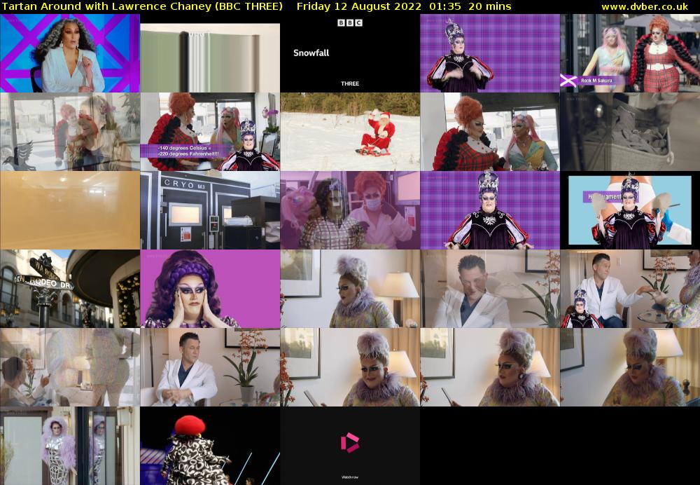 Tartan Around with Lawrence Chaney (BBC THREE) Friday 12 August 2022 01:35 - 01:55